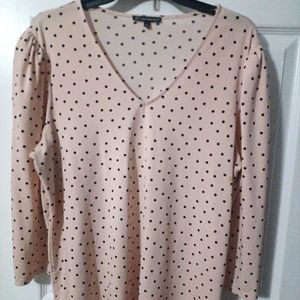 Polka Dot Blouse dress shirt L